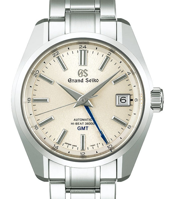 Grand Seiko Heritage Hi-Beat 36000 GMT Steel “Mt. Iwate Pattern” White Dial SBGJ263 - BRAND NEW