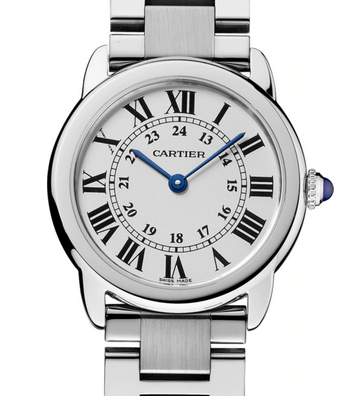 Cartier Ronde Solo de Cartier Ladies Watch Quartz Stainless Steel 29mm Silver Dial Steel Bracelet W6701004 - BRAND NEW