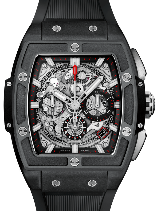 Hublot Spirit Of Big Bang Black Magic Ceramic Skeleton 42mm Dial Bezel Rubber Strap 641.CI.0173.RX - BRAND NEW