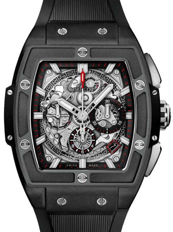 Hublot Spirit Of Big Bang Black Magic Ceramic Skeleton 42mm Dial Bezel Rubber Strap 641.CI.0173.RX - BRAND NEW
