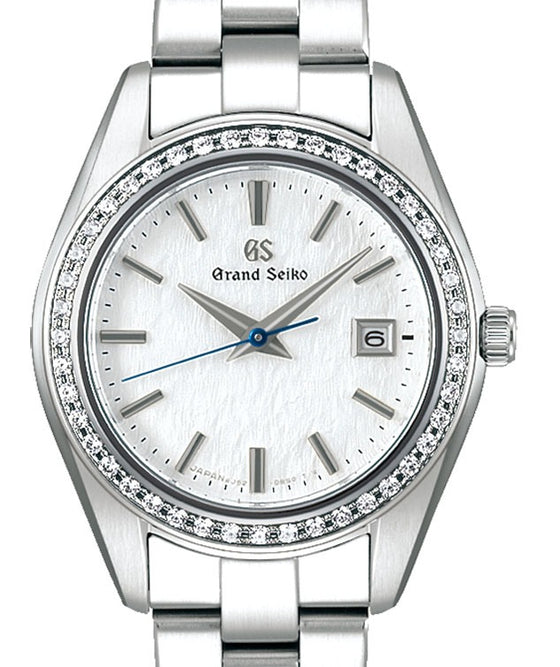 Grand Seiko Heritage Refined Quartz Diamond Steel Hotaka "Snowflake" White Dial STGF385 - BRAND NEW