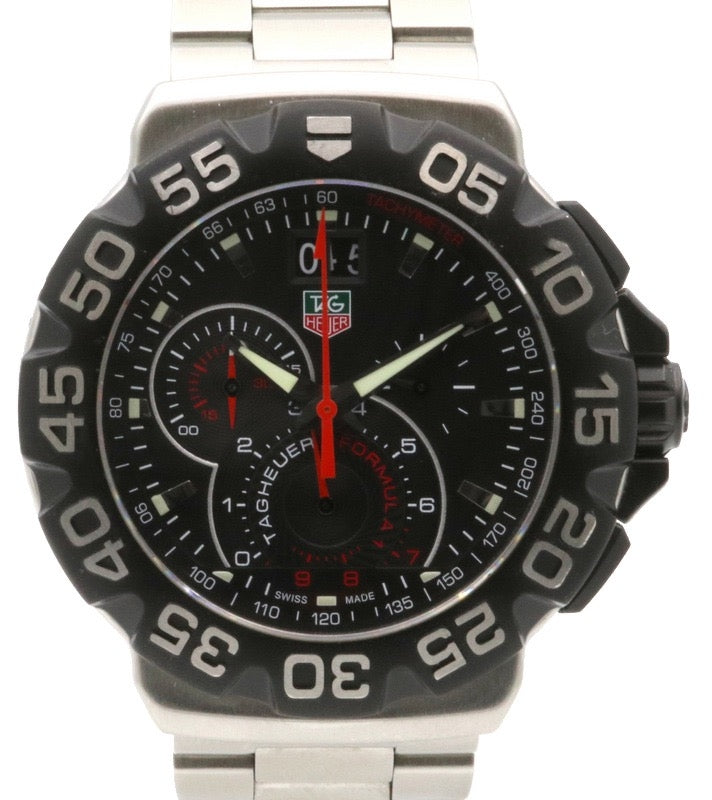 TAG Heuer Formula 1 Grande CAH1010.BA0854 Black Index Stainless Steel Quartz 44mm - PRE-OWNED