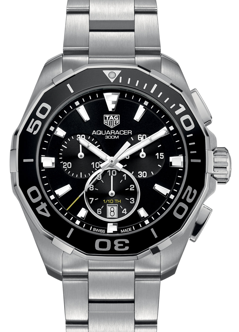 Tag Heuer Aquaracer Stainless Steel Black Index Dial & Stainless Steel Bracelet CAY111A.BA0927 - BRAND NEW