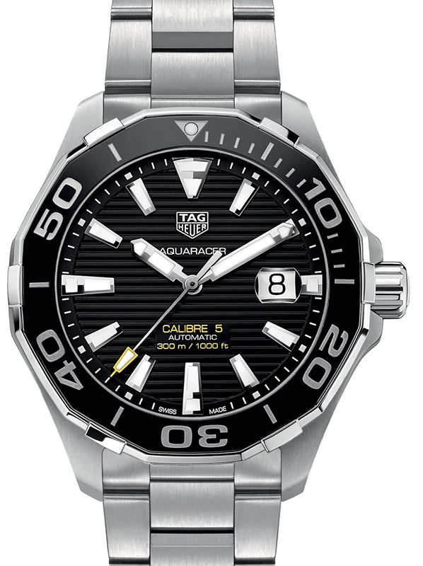Tag Heuer Aquaracer Stainless Steel Black Index Dial & Stainless Steel Bracelet WAY201A.BA0927 - BRAND NEW