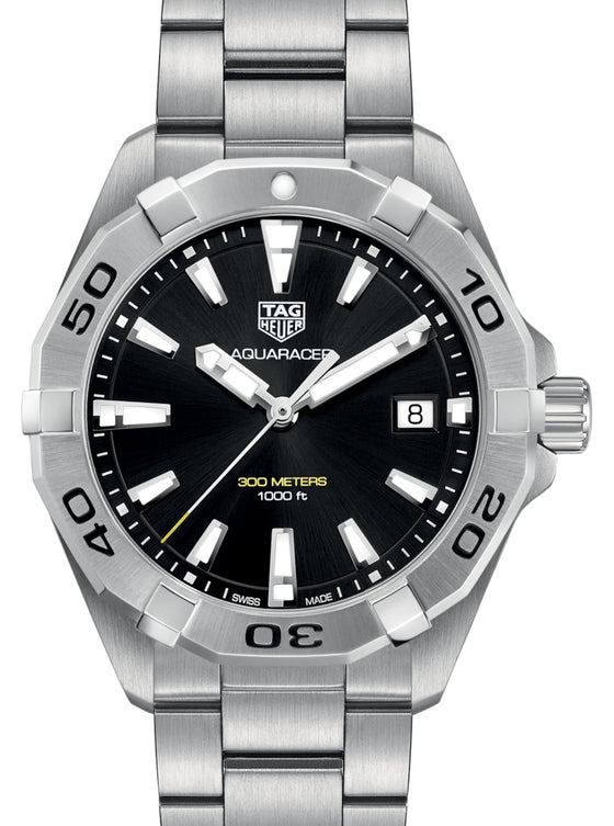 Tag Heuer Aquaracer Stainless Steel Black Index Dial & Stainless Steel Bracelet WBD1110.BA0928 - BRAND NEW