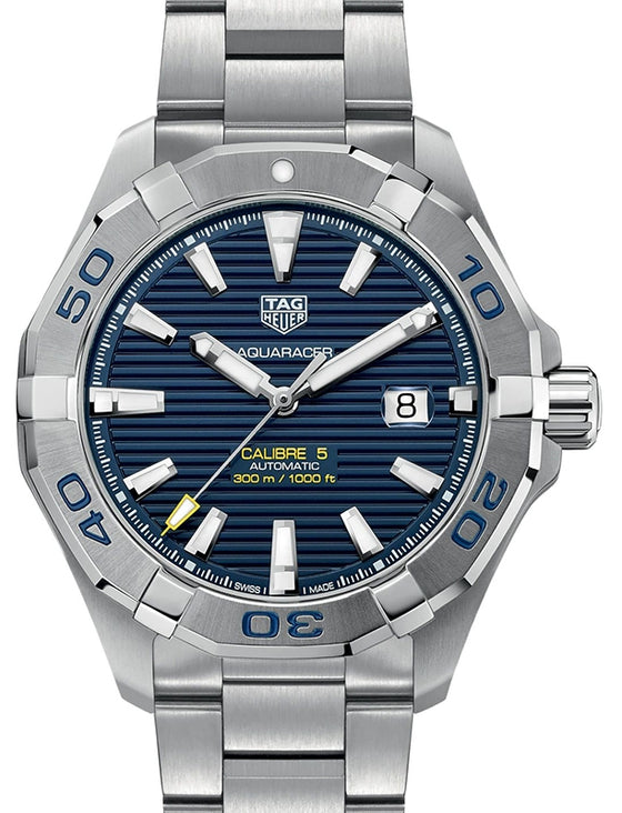 Tag Heuer Aquaracer Stainless Steel Blue Index Dial & Stainless Steel Bracelet WAY2012.BA0927 - BRAND NEW