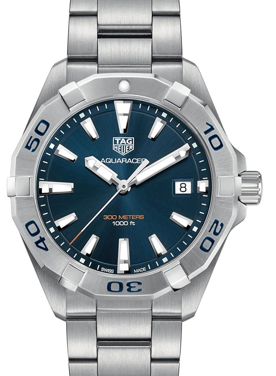 Tag Heuer Aquaracer Stainless Steel Blue Index Dial & Stainless Steel Bracelet WBD1112.BA0928 - BRAND NEW