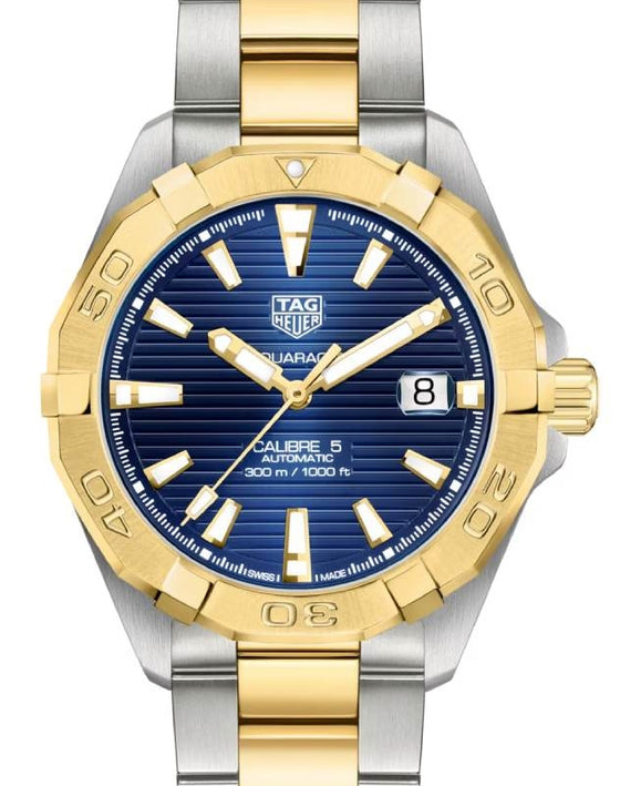 Tag Heuer Aquaracer Stainless Steel/Yellow Gold 41mm Blue Dial WBD2120.BB0930 - BRAND NEW