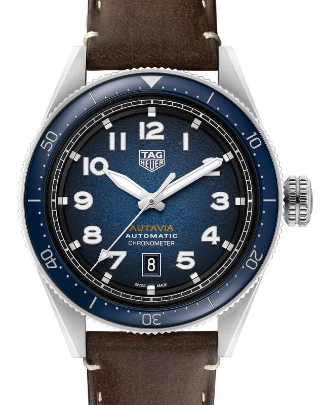 Tag Heuer Autavia Stainless Steel 42mm Blue Dial Leather Strap WBE5116.FC8266 - BRAND NEW
