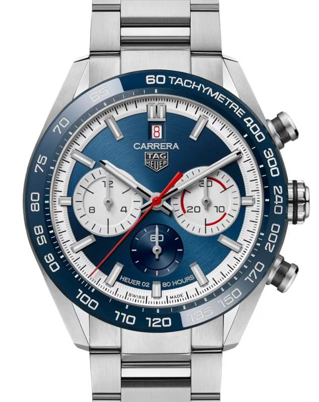 Tag Heuer Carrera 160 Years Anniversary Chronograph Stainless Steel/Ceramic 44mm Blue Dial CBN2A1E.BA0643 - BRAND NEW