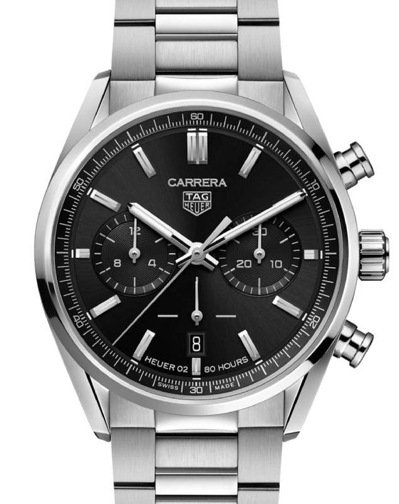 Tag Heuer Carrera Chronograph Stainless Steel 42mm Black Dial CBN2010.BA0642 - BRAND NEW