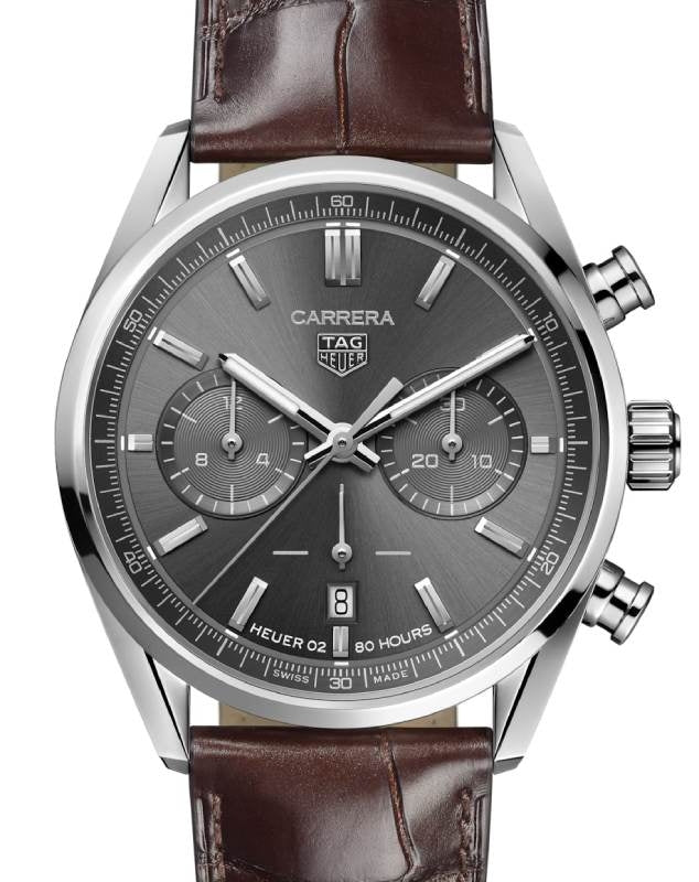 Tag Heuer Carrera Chronograph Stainless Steel 42mm Grey Dial CBN2012.FC6483 -