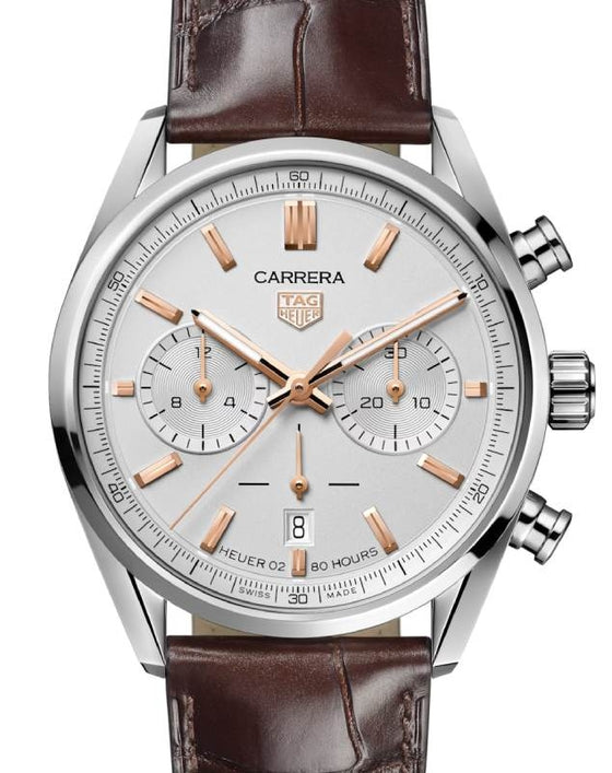 Tag Heuer Carrera Chronograph Stainless Steel 42mm White Dial CBN2013.FC6483 - BRAND NEW