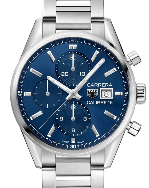 Tag Heuer Carrera Chronograph Steel 41mm Blue Dial CBK2112.BA0715 - BRAND NEW