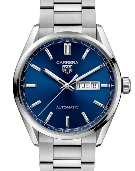 Tag Heuer Carrera Day-Date Stainless Steel 41mm Blue Dial WBN2012.BA0640 - BRAND NEW