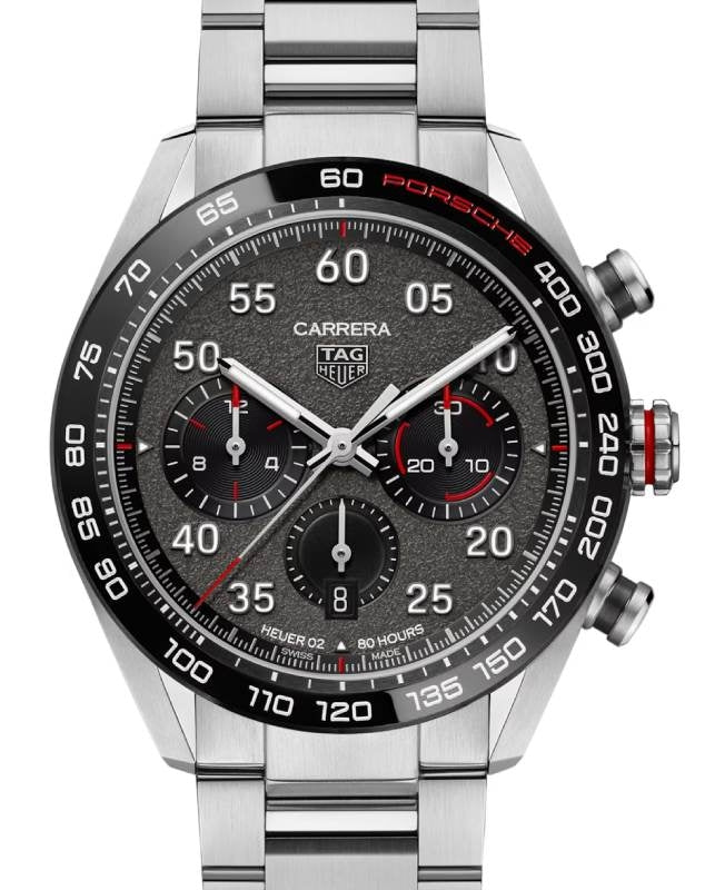 Tag Heuer Carrera Porsche Special Edition Chronograph Stainless Steel/Ceramic 44mm Grey Dial CBN2A1F.BA0643 - BRAND NEW
