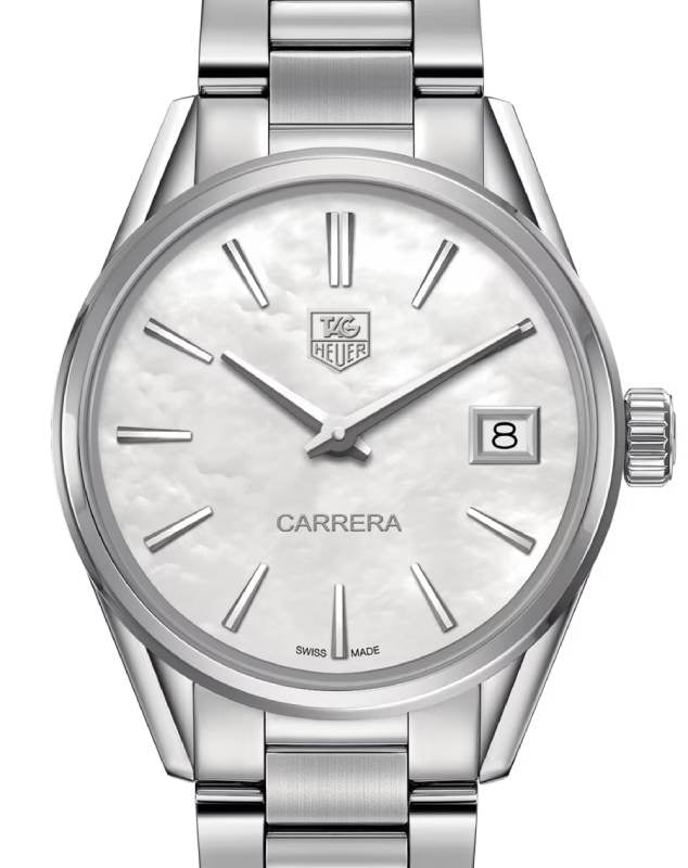 Tag Heuer Carrera Quartz Stainless Steel 32mm White Mother Of Pearl Dial WAR1311.BA0778 - BRAND NEW