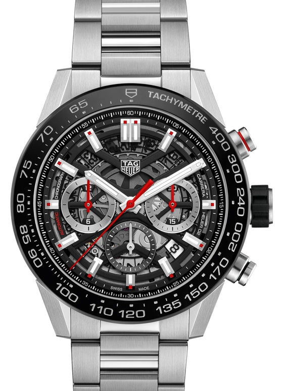 Tag Heuer Carrera Stainless Steel Black Index Dial & Stainless Steel Bracelet CBG2A10.BA0654 - BRAND NEW