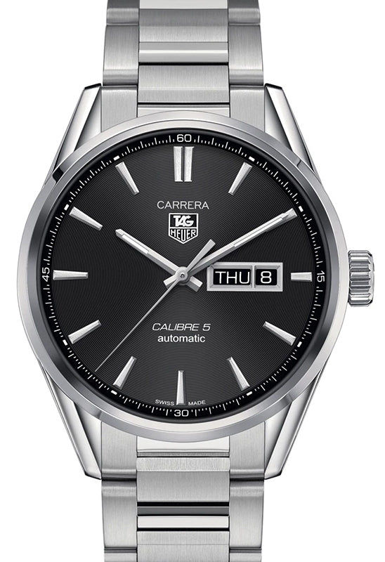 Tag Heuer Carrera Stainless Steel Black Index Dial & Stainless Steel Bracelet WAR201A.BA0723 - BRAND NEW