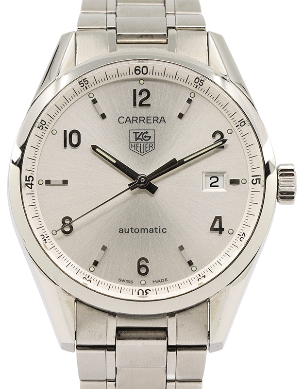 Tag Heuer Carrera Stainless Steel Silver Arabic Dial & Stainless Steel Bracelet WV211A - BRAND NEW