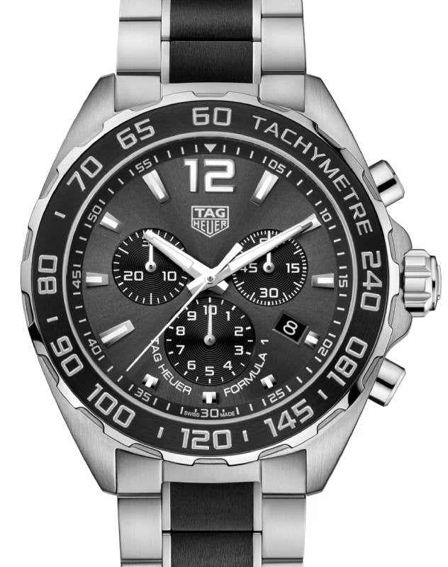 Tag Heuer Formula 1 Quartz Chronograph Stainless Steel/Ceramic 43mm Grey Dial CAZ1011.BA0843 - BRAND NEW