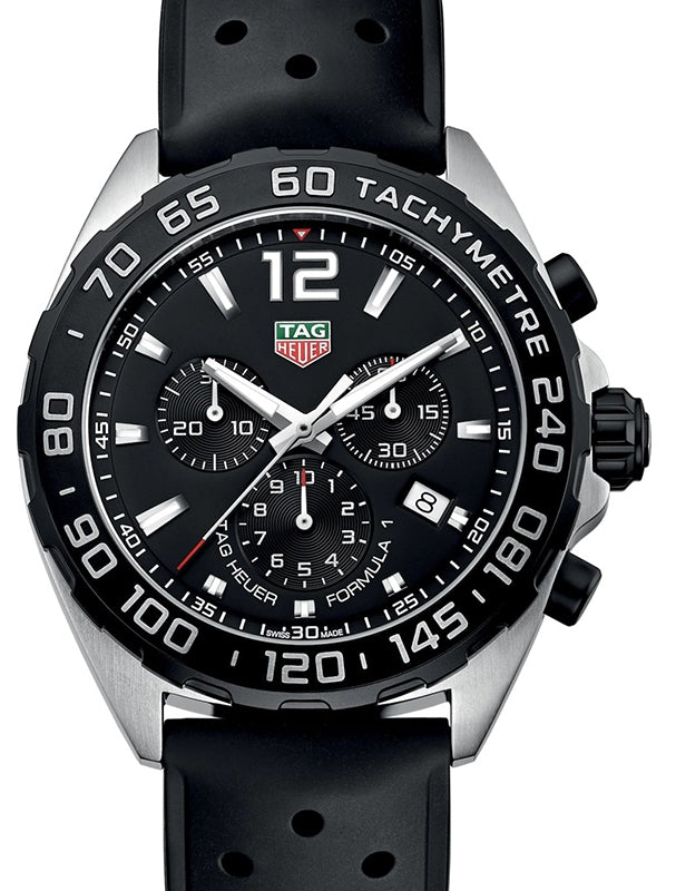 Tag Heuer Formula 1 Stainless Steel Black Index Dial & Rubber Strap CAZ1010.FT8024 - BRAND NEW