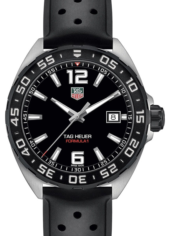 Tag Heuer Formula 1 Stainless Steel Black Index Dial & Rubber Strap WAZ1110.FT8023 - BRAND NEW
