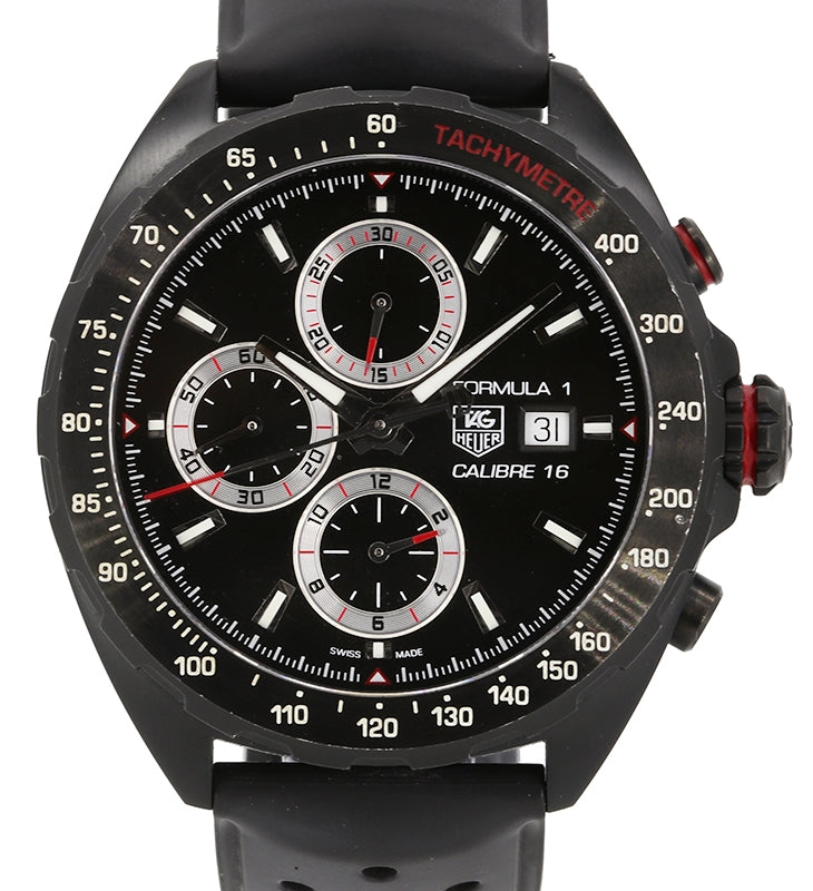 TAG Heuer Formula 1 Steel Black PVD Black Dial & Bezel Rubber Strap 44mm CAZ2011.FT8024 - PRE-OWNED