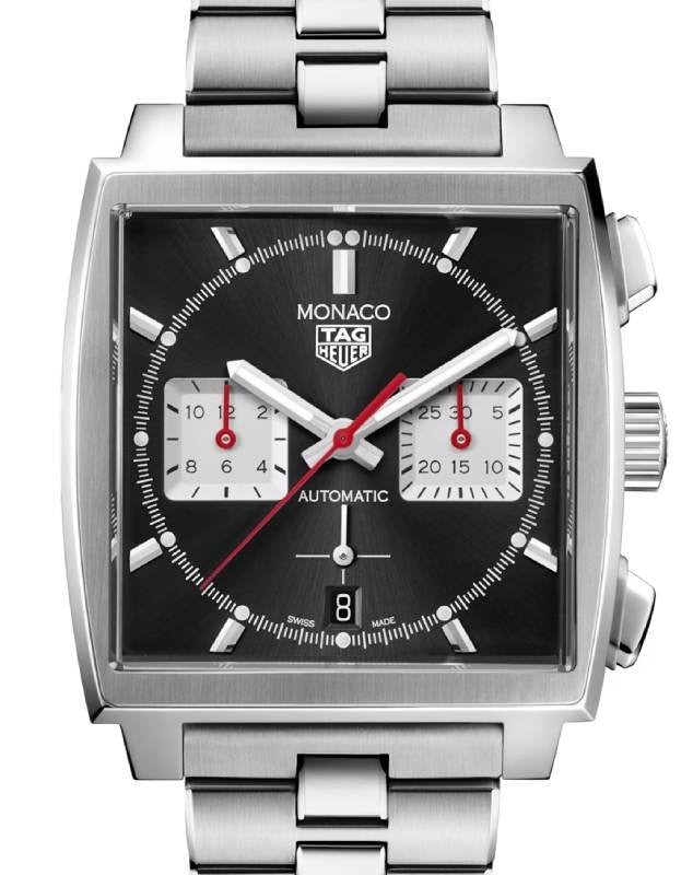 Tag Heuer Monaco Chronograph Stainless Steel 39mm Black Dial CBL2113.BA0644 - BRAND NEW