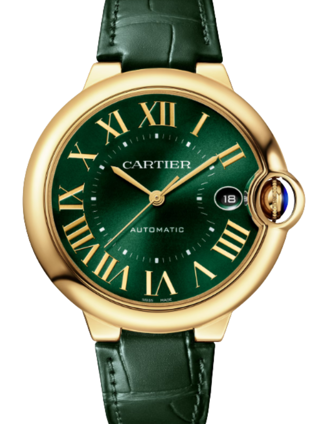 Cartier Ballon de Cartier 40mm Yellow Gold Green Sunray Dial WGBB0062 - BRAND NEW
