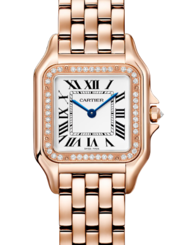 Panthere de Cartier Medium Quartz Rose Gold Silver Dial WJPN0088 - BRAND NEW