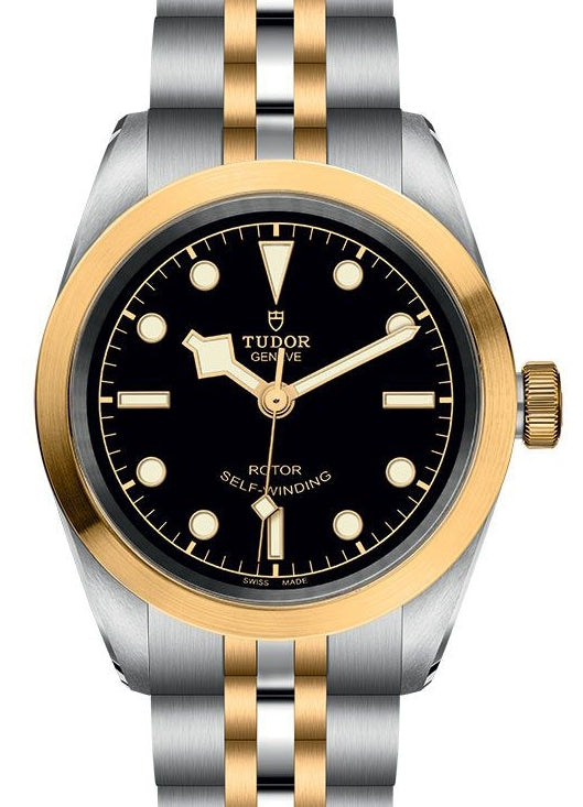 Tudor Black Bay 32 S&G Stainless Steel 32mm Black Dial Steel and Gold Bracelet 79583-0001 - Brand New