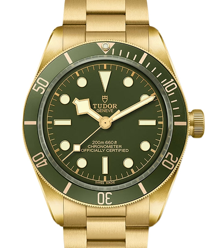Tudor Black Bay 58 GMT 18K Yellow Gold 39mm Green Dial Bracelet M79018V-0006