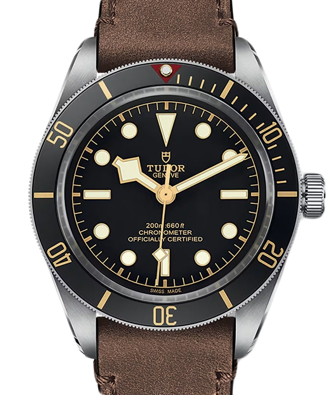 Tudor Black Bay 58 Stainless Steel 39mm Black Dial Leather Strap M79030N-0002