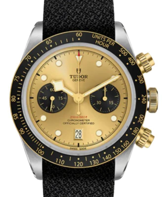 Tudor Black Bay Chrono S&G Stainless Steel Champagne Dial 41mm Fabric Strap M79363N-0006