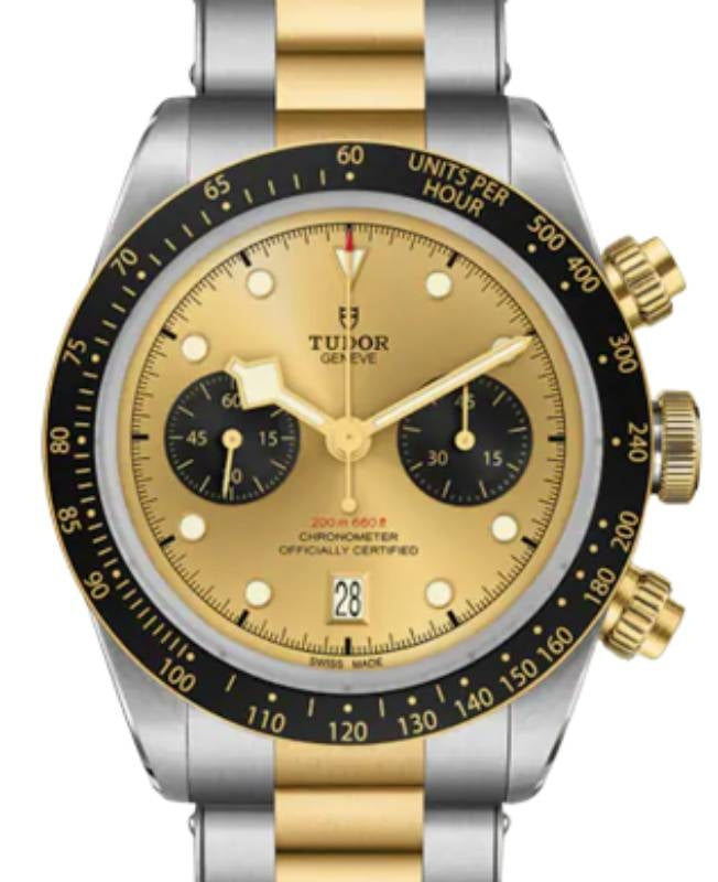 Tudor Black Bay Chrono S&G Stainless Steel/Yellow Gold Champagne Dial 41mm Bracelet M79363N-0007