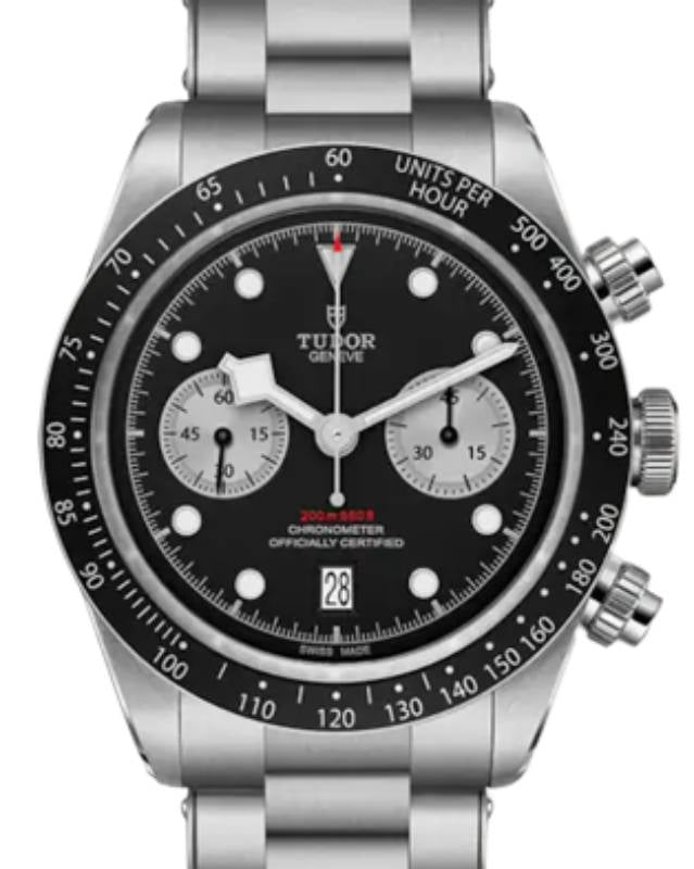 Tudor Black Bay Chrono Stainless Steel Black Dial 41mm Bracelet M79360N-0001