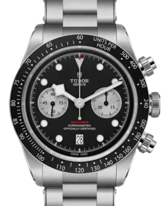 Tudor Black Bay Chrono Stainless Steel Black Dial 41mm Bracelet M79360N-0001