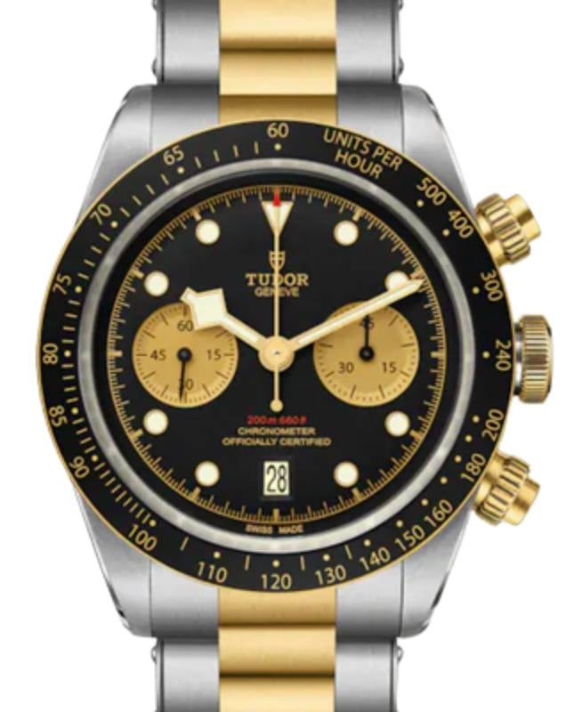 Tudor Black Bay Chrono S&G Stainless Steel/Yellow Gold Black Dial 41mm Bracelet M79363N-0001