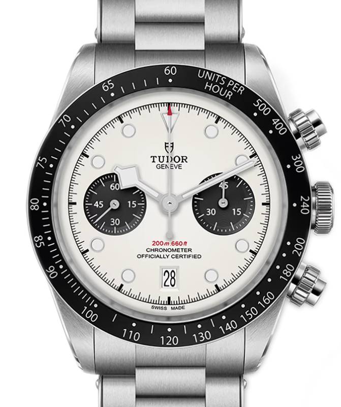 Tudor Black Bay Chrono Steel Silver Dial 41mm T-Fit Bracelet M79360N-0012