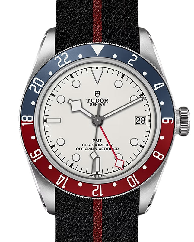 Tudor Black Bay GMT "Pepsi" Steel 41mm Opaline Dial Fabric Strap M79830RB-0012