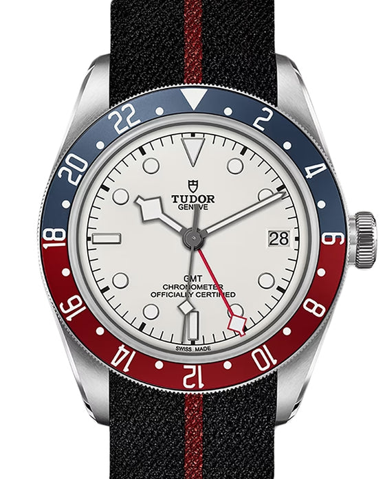 Tudor Black Bay GMT "Pepsi" Steel 41mm Opaline Dial Fabric Strap M79830RB-0012