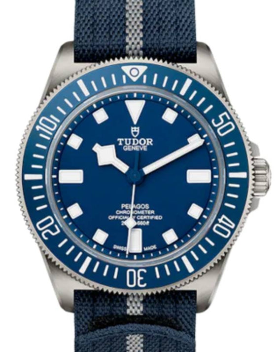 Tudor Sport Watches Pelagos FXD Titanium 42mm Navy Blue Dial Fabric Strap M25707B/23-0001