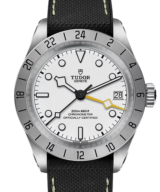 Tudor Black Bay PRO Steel White Dial Rubber and Leather Strap 39mm M79470-0006