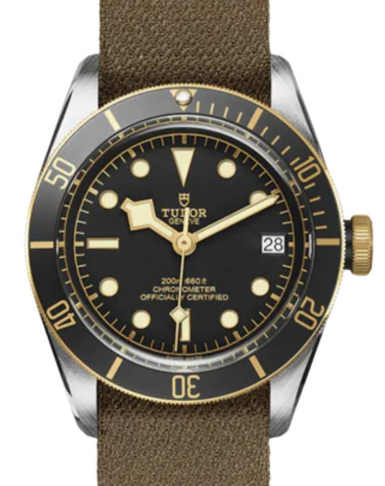 Tudor Black Bay S&G Steel 41mm Black Dial Fabric Strap M79733N-0005