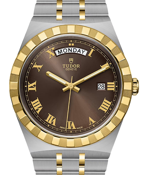 Tudor Royal Steel Yellow Gold 41mm Chocolate Brown Dial M28603-0007 - BRAND NEW