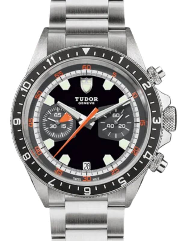 Tudor Sport Watches Heritage Chrono Stainless Steel 42mm Black/Grey Dial Bracelet M70330N-0005