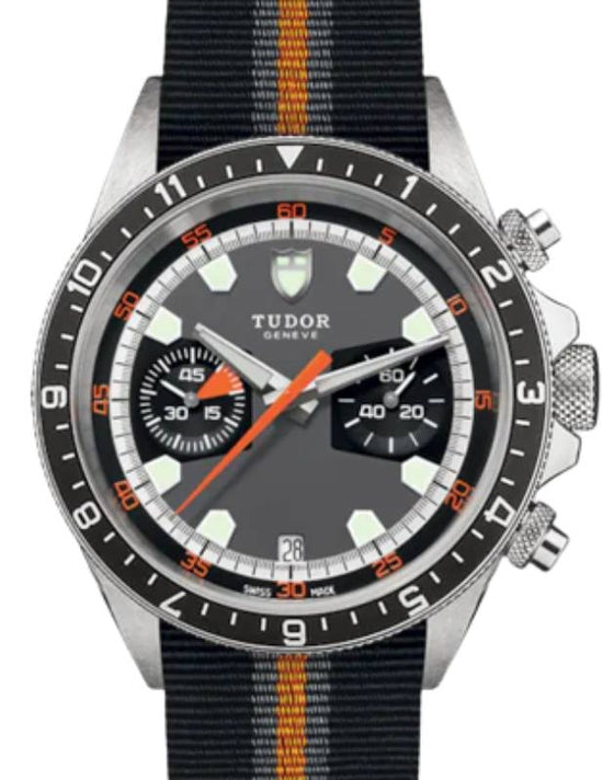 Tudor Sport Watches Heritage Chrono Stainless Steel 42mm Grey/Black Dial Fabric Strap M70330N-0004