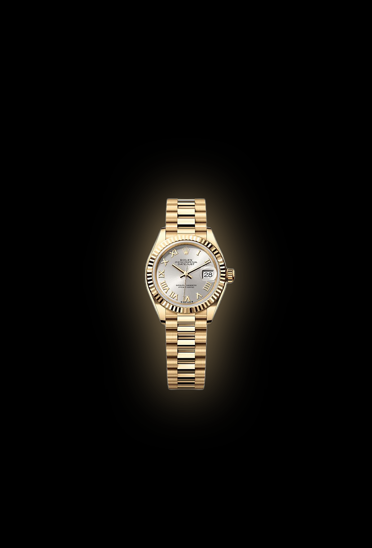 Rolex Lady-Datejust 28 28 mm 279178SDRIXJ Yellow Gold Silver