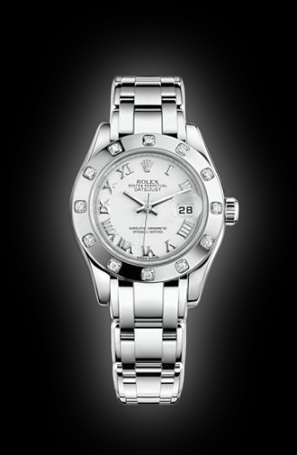 Rolex Pearlmaster 29 29 mm 80319 Rhodium Roman White Gold Rhodium
